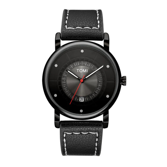 TOMI T-033 Men's Wrist Watch Date Quartz Black