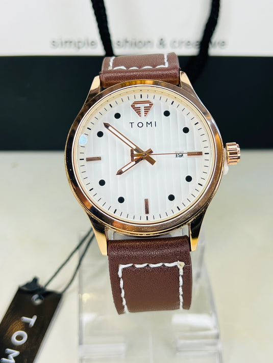 Tomi T-092 Brown Gold Watch
