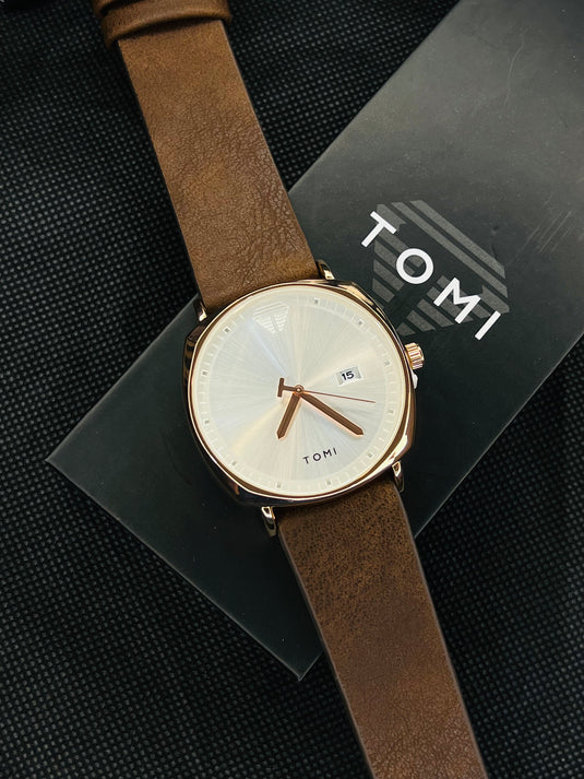 Tomi T-044 Brown Gold Watch