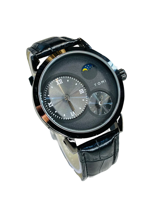 TOMI T-036 Moon Edition Chronograph Watch Black