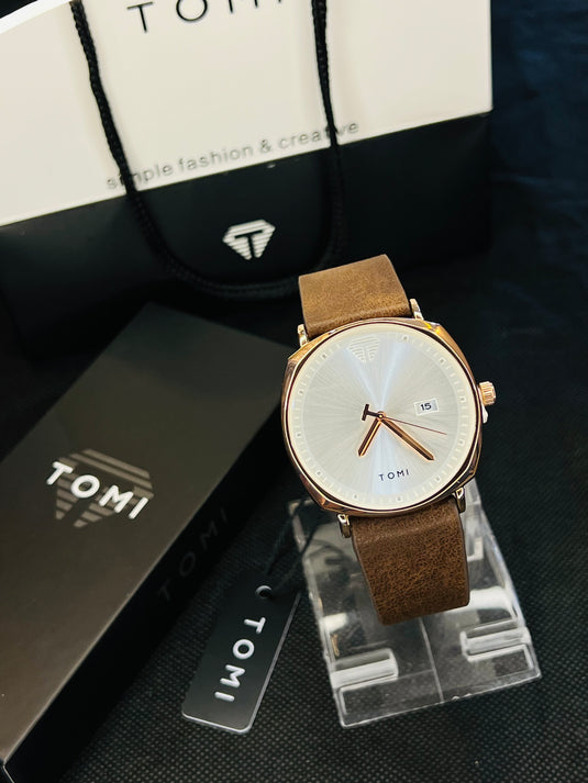 Tomi T-044 Brown Gold Watch