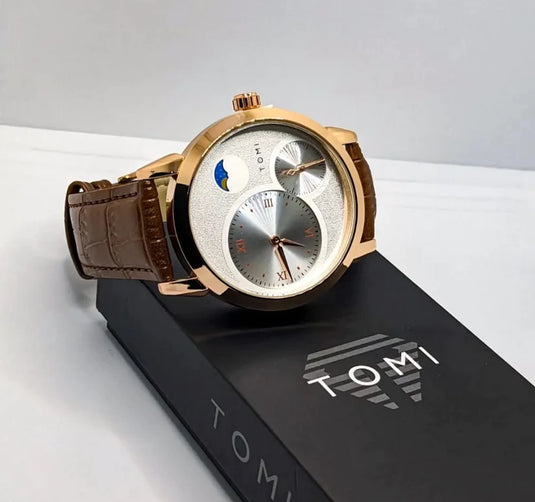 TOMI T-036 Moon Edition Chronograph Watch Golden-Brown